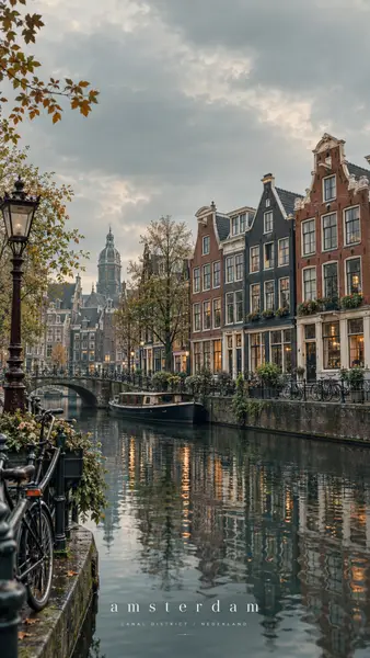 Amsterdam Canal District Historic Buildings Wallpaper wallpaper