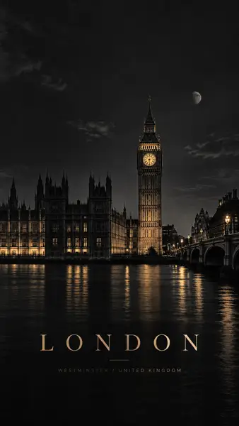 Big Ben London Night City Wallpaper