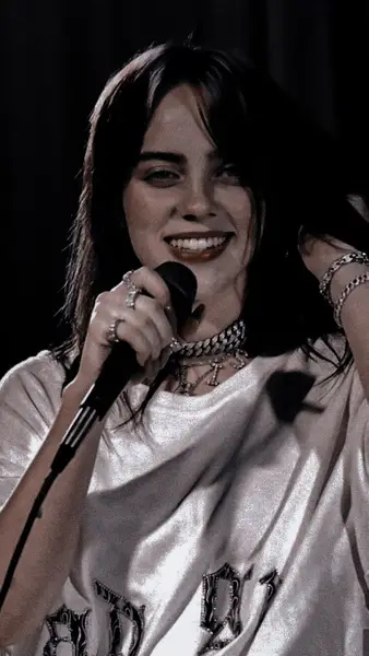 Billie Eilish Singing Performance Wallpaper