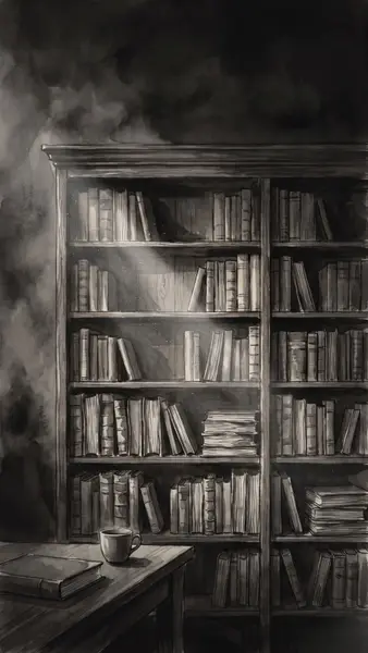 Bookshelf Phone Wallpaper