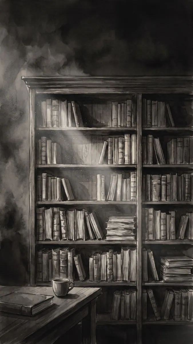 Bookshelf Phone Wallpaper