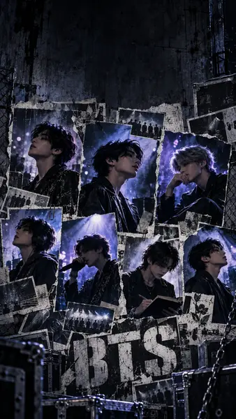 BTS Collage Dark Aesthetic Wallpaper