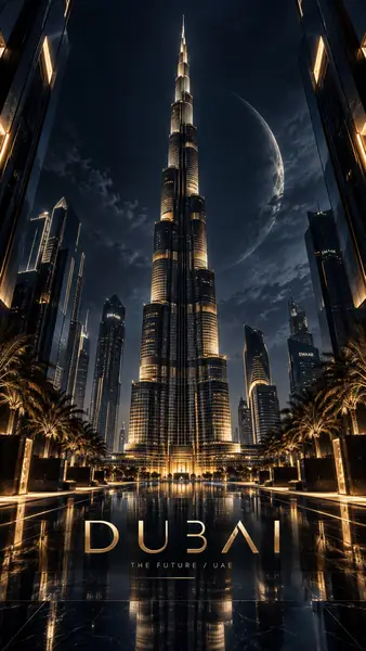 Burj Khalifa Dubai Night City Wallpaper