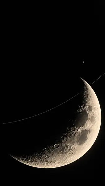 Crescent Moon Dark Space Wallpaper wallpaper
