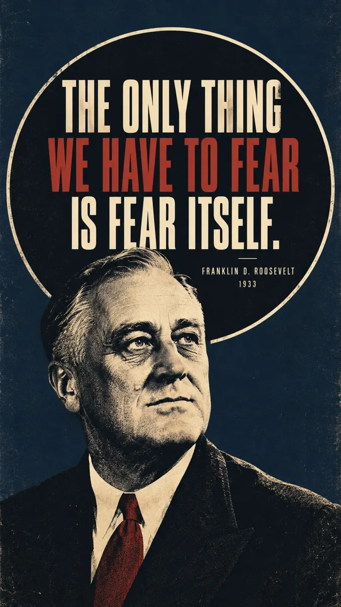 Franklin D Roosevelt Quote Motivational Wallpaper