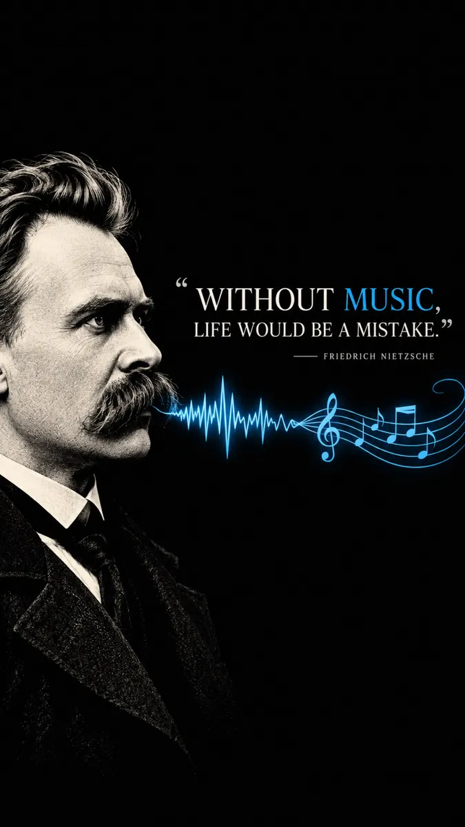 Friedrich Nietzsche Music Quote Wallpaper