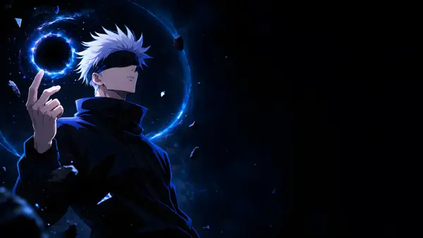 Gojo Satoru Blue Energy Wallpaper