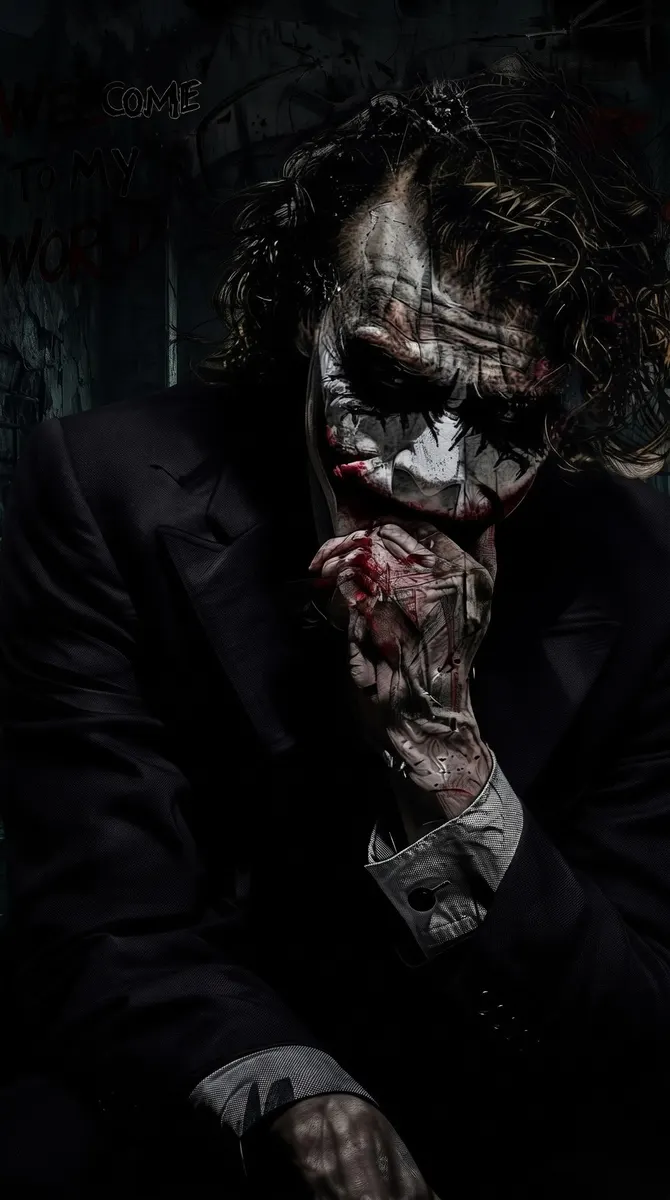 Heath Ledger Joker Dark Portrait Wallpaper