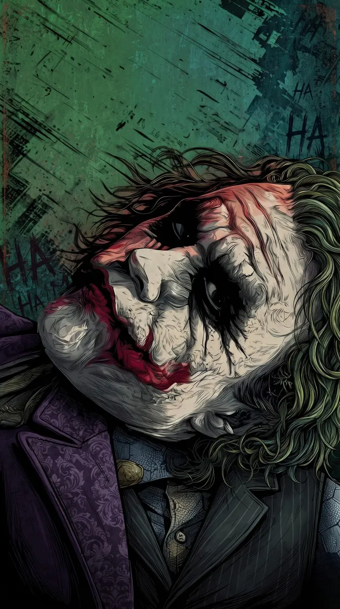 Joker Green Background Movie Character Wallpaper
