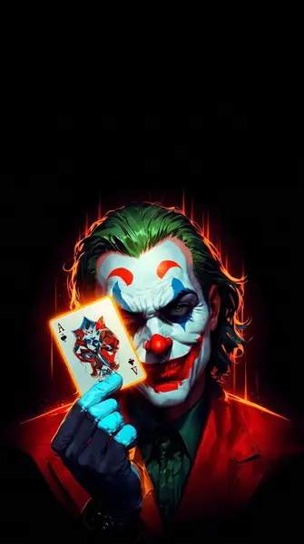 Joker Playing Card Dark Portrait Wallpaper