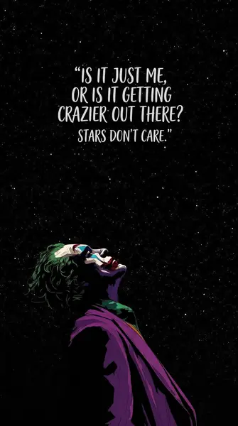Joker Starry Night Quote Wallpaper