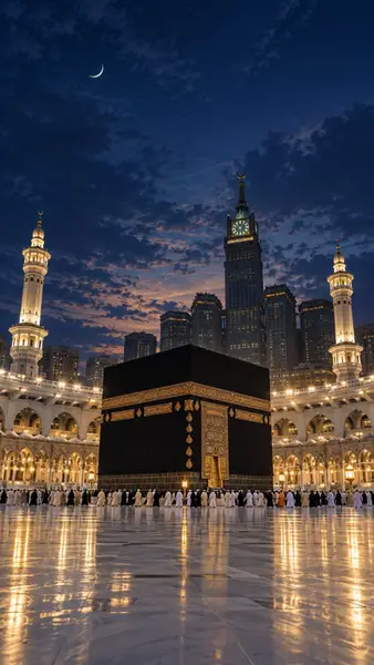 Kaaba Mecca Night Sky Wallpaper wallpaper