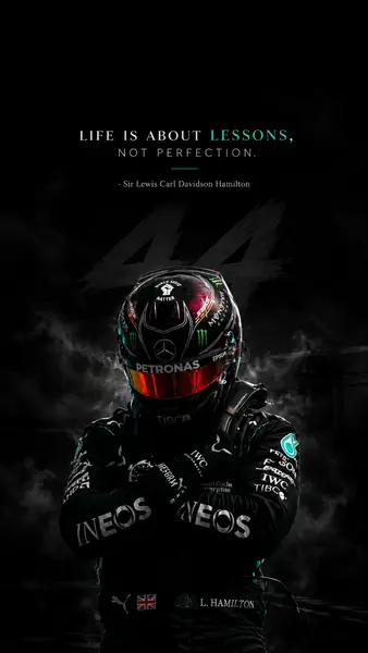 Lewis Hamilton Helmet Quote Wallpaper