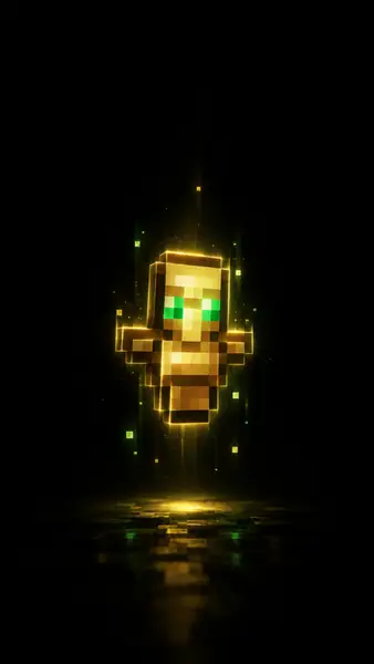 Minecraft Totem of Undying Glowing Wallpaper