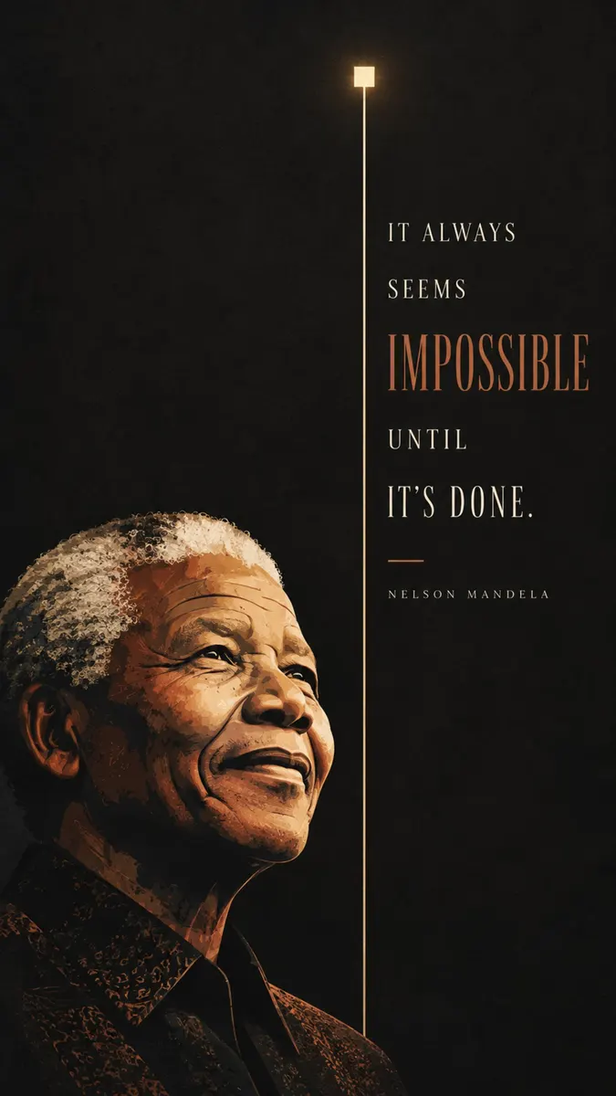 Nelson Mandela Motivational Quote Wallpaper