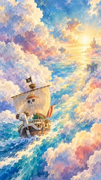 One Piece Going Merry Sky Sea Wallpaper wallpaper