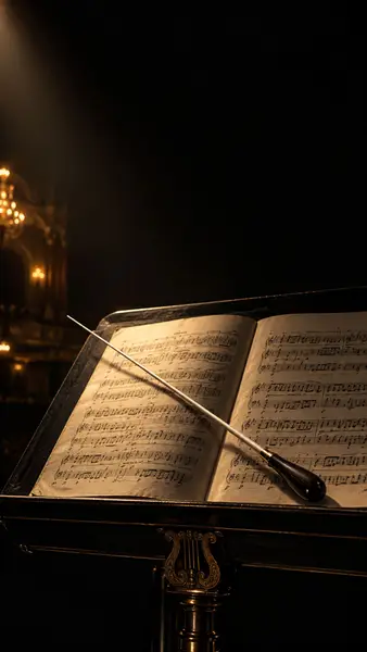 Orchestra Music Sheet Conductor Baton Wallpaper wallpaper