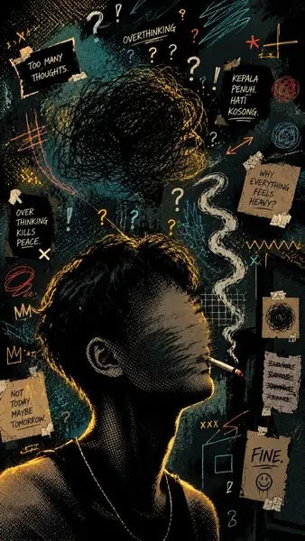 Overthinking Mental Chaos Wallpaper