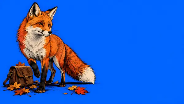 Red Fox Leather Bag Wallpaper
