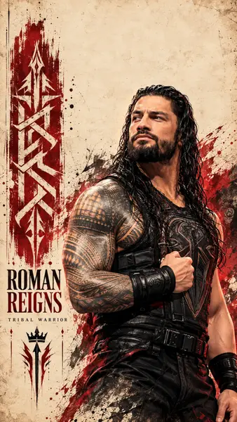 Roman Reigns Tribal Warrior Wallpaper