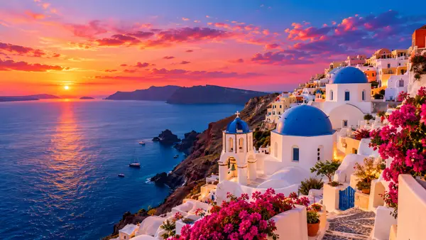Fond d'écran de Santorini wallpaper