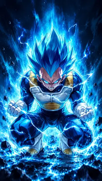 Vegeta Super Saiyan Blue Aura Wallpaper