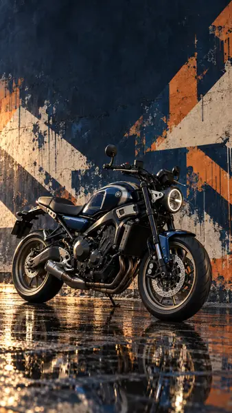 Yamaha XSR900 Blue Motorcycle Wallpaper