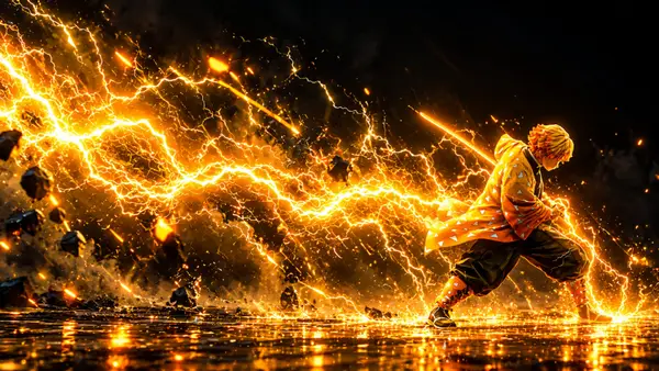Zenitsu Agatsuma Computer Wallpaper