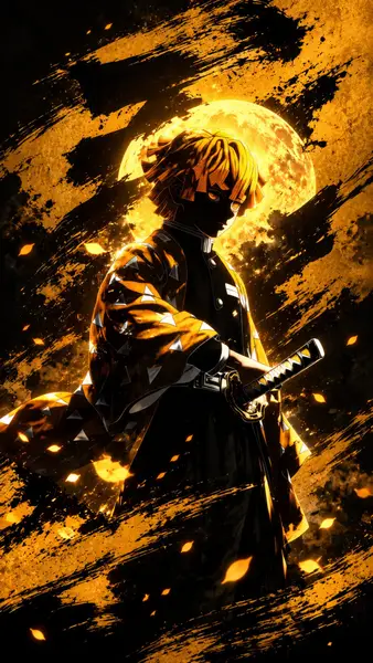 Zenitsu Agatsuma Sword Anime Wallpaper