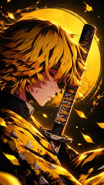 Zenitsu Agatsuma Sword Anime Wallpaper